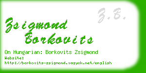 zsigmond borkovits business card